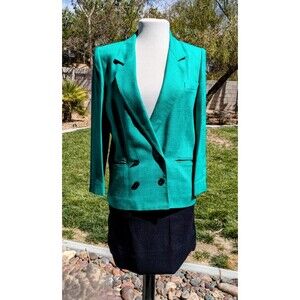 Vintage 1980s Double Breasted Jacket+Maxi Skirt 2pc Petite Sz5/6 Outfit Set EUC